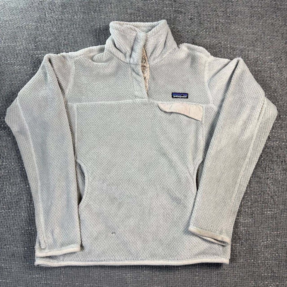 Patagonia Re-Tool Snap-T Fleece Pullover Womens Medium Grey High Pile 25442
